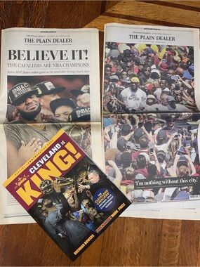 Cleveland Cavaliers 2016 Championship  Plain Dealer newspapers + book Cavs